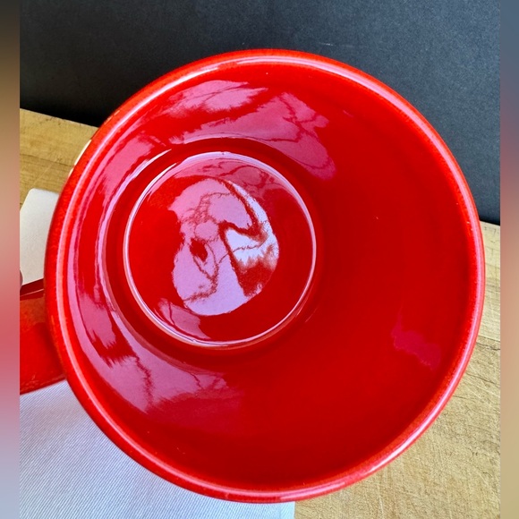 NEW Waechtersbach Germany Christmas Red Holiday Mug Green Trees, White Snow - Picture 6 of 9